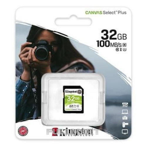 Флеш накопитель Kingston 32GB microSDHC Canvas Select Plus